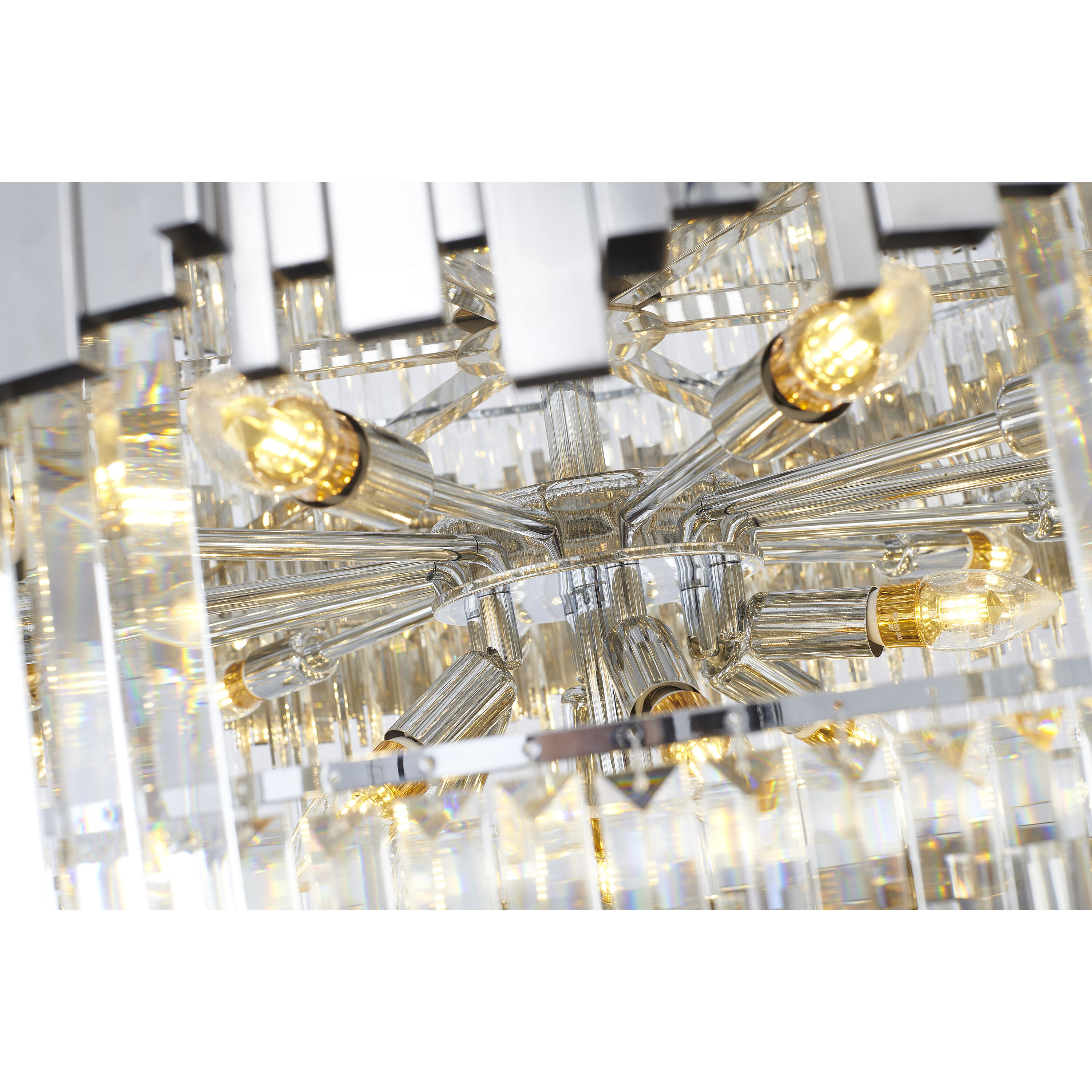 Canada 60 Light 43.4 inch Chrome Chandelier Ceiling Light